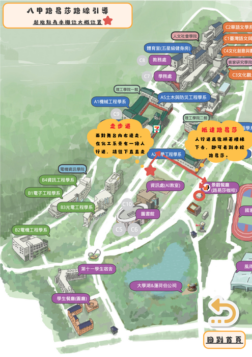 【八甲校區】景觀餐廳位置圖圖片